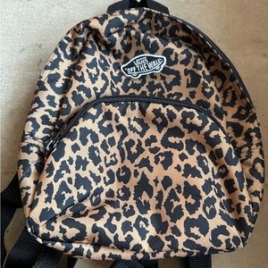 Vans Leopard Print Backpack - Brown and Black
